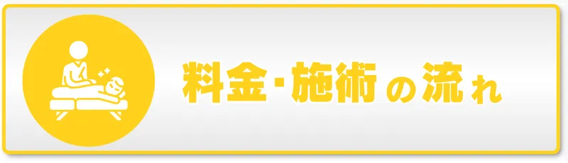 六本木の整体院｜料金と施術の流れを案内するボタン画像