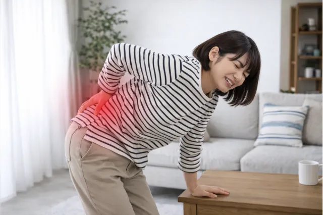 急な動作や運動をきっかけに起こるぎっくり腰の案内